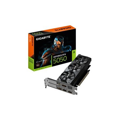 GIGABYTE VGA NVIDIA GeForce RTX 5050 Low Profile OC 8G, 8G GDDR6, 2xDP, 2xHDMI