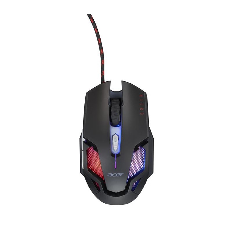 Acer Nitro Gaming Mouse II/Herní/Optická/Pro praváky/7 200 DPI/Drátová USB/Černá