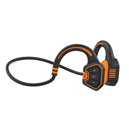 EVOLVEO bezdrátová sluchátka BoneSwim MP3 16GB, na lícní kosti, oranžová