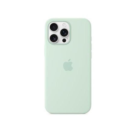 iPhone 16 Pro Max Silicone Case with MS-Aquamarine