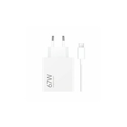 Xiaomi MDY-12-EH USB-A 67W Cestovní Nabíječka + USB-C 6.2A Datový Kabel White