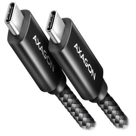 AXAGON BUCM2-CM30AB, CHARGE kabel USB-C - USB-C, 3m, Hi-Speed USB, PD 240W 5A, ALU, oplet, černý