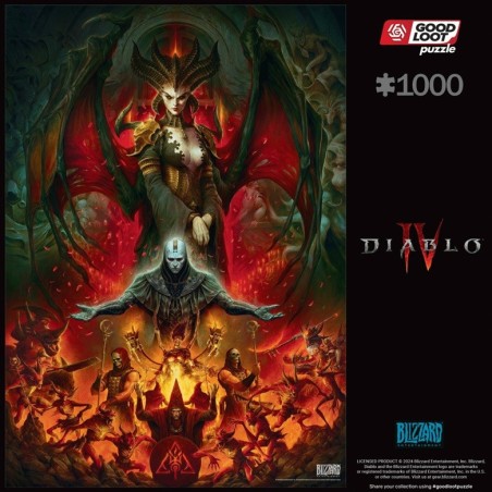 GOODLOOT GLO Gaming Puzzle: Diablo IV Lilith Composition