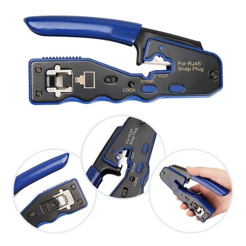 W-Star Krimpovací kleště RJ45 WSEZ670 profesionální kleště EZ Cat6, Cat5, RJ45EZ, STP
