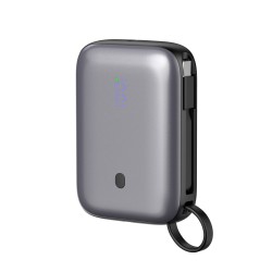 Platinet Powerbanka 10000 mAh 20W Power Delivery, 2xUSB-C, 1xUSB-A, kabel USB-C 1m, černá