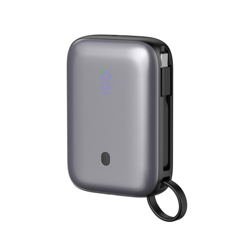 Platinet Powerbanka 10000 mAh 20W Power Delivery, 2xUSB-C, 1xUSB-A, kabel USB-C 1m, černá