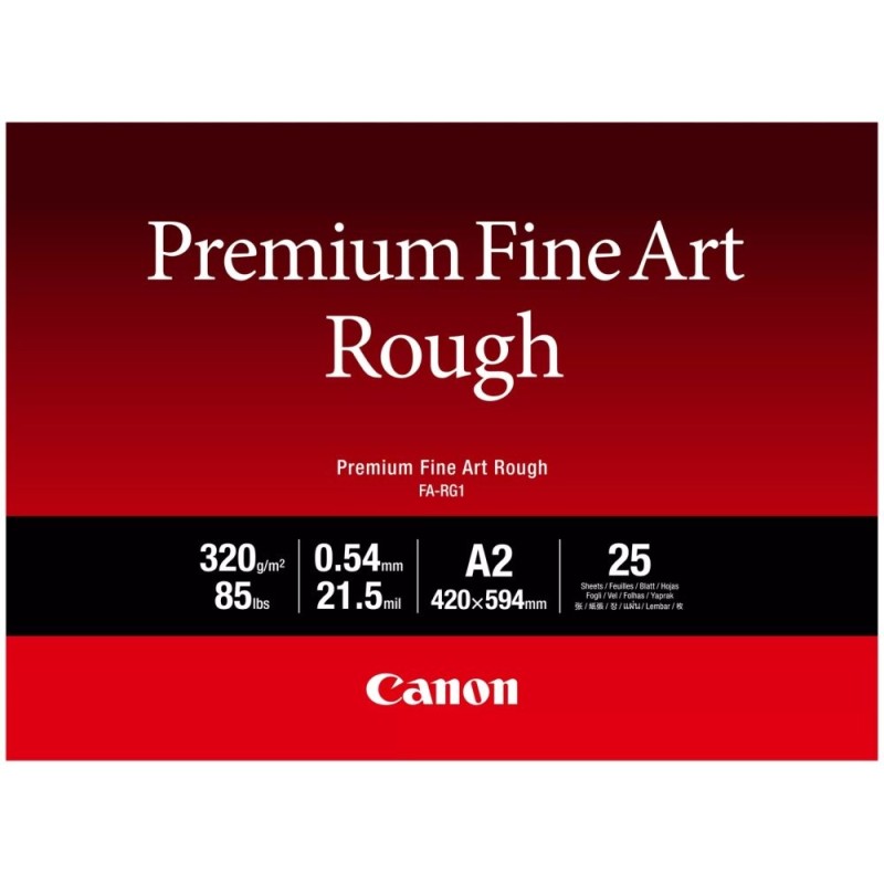 Canon Premium FA-RG1 - Bavlna - drsný - 21,5 milionu - A2 (420 x 594 mm) - 320 g/m? - 25 listy umělecký papír - pro