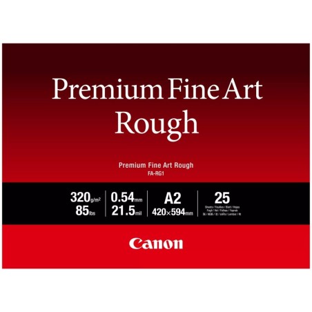 Canon Premium FA-RG1 - Bavlna - drsný - 21,5 milionu - A2 (420 x 594 mm) - 320 g/m? - 25 listy umělecký papír - pro