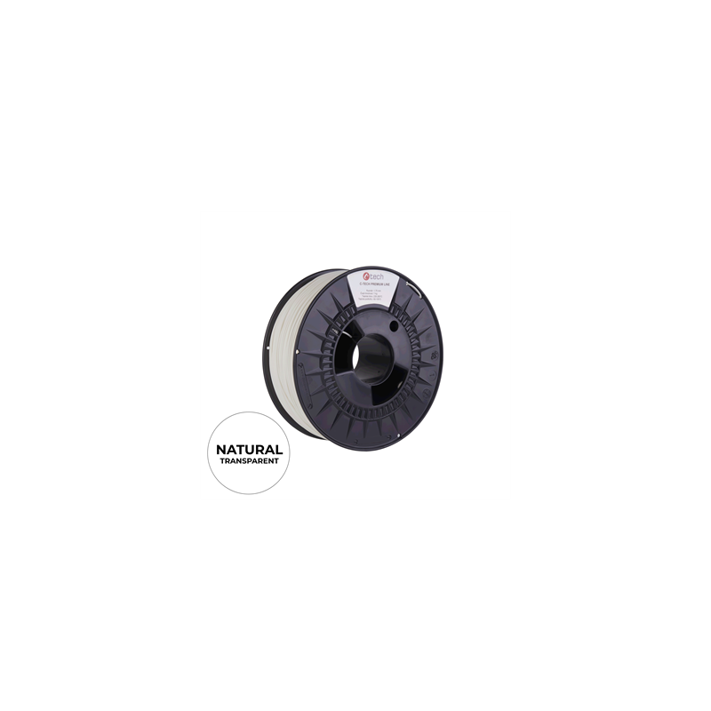 C-TECH Filament PREMIUM LINE TPU 90A flexibilní natural 1,75mm