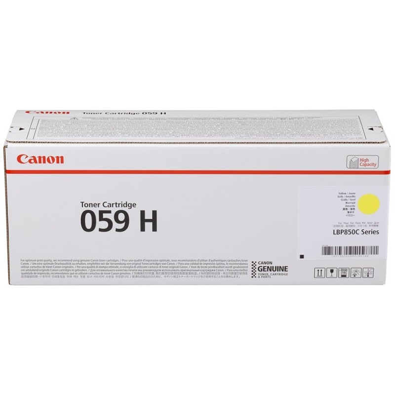 Canon originální toner 059 H Y, 3624C001, yellow, 13500str., high capacity