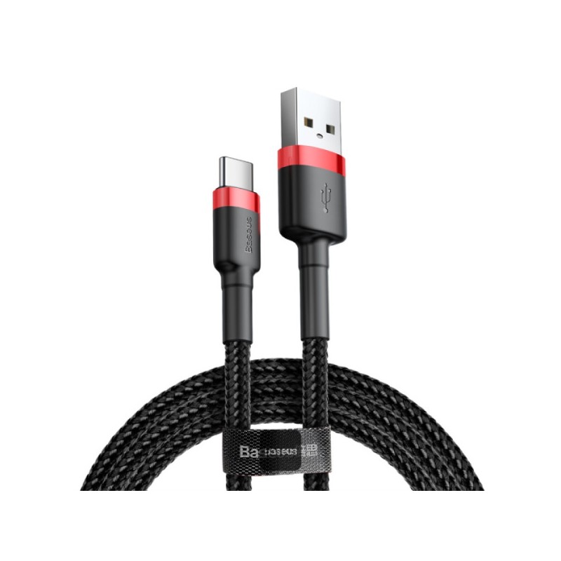 Baseus datový kabel Cafule USB-C 2m 2A červeno-černý