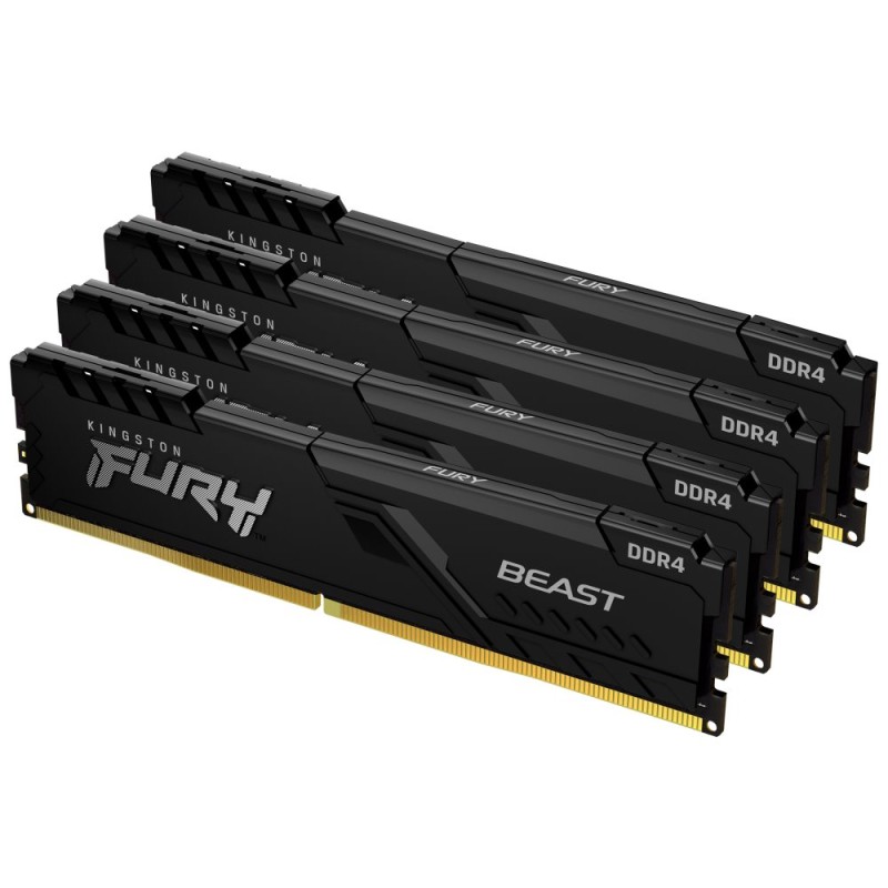 Kingston FURY Beast/DDR4/64GB/3200MHz/CL16/4x16GB/Black