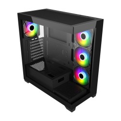 FSP M340-BA/Midi Tower/Transpar./Černá