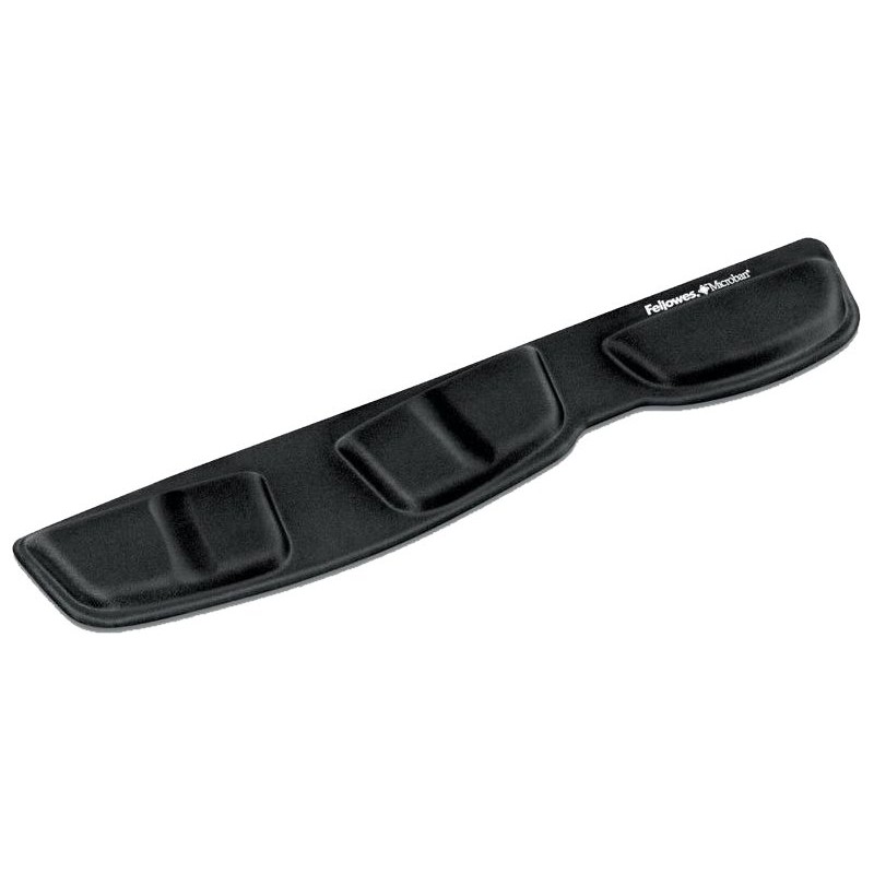 FELLOWES opěrka zápěstí ke klávesnici Health-V Microban Lycra/ 466mm x 86mm x 16mm/ textilie/paměťová pěna/ černá