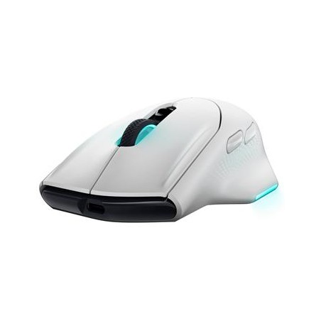 Dell Alienware 620M/Herní/Optická/Pro praváky/26 000 DPI/Drátová+bezdrátová/Bílá