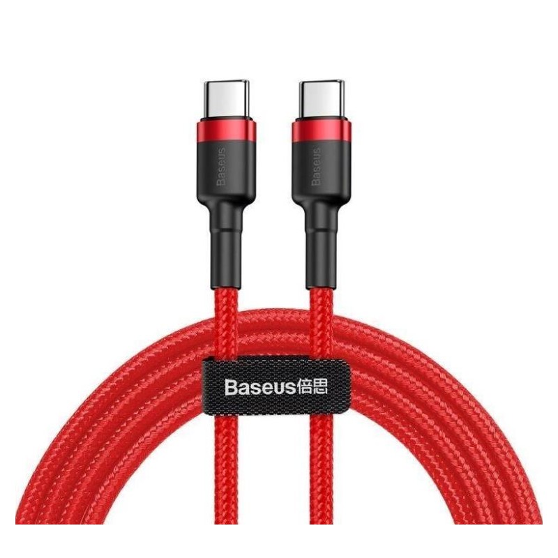 Baseus datový kabel Cafule USB-C/USB-C PD2.0 2m 60W (20V 3A) červený