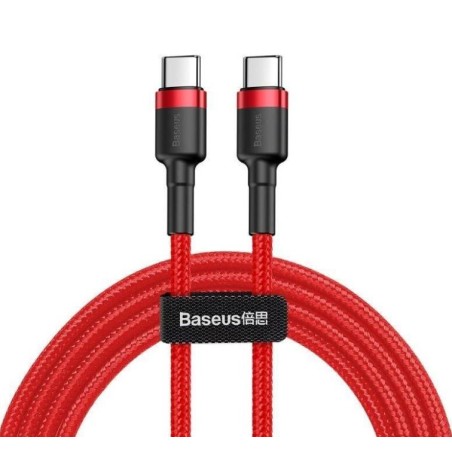 Baseus datový kabel Cafule USB-C/USB-C PD2.0 2m 60W (20V 3A) červený