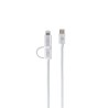 ER POWER Dual Cable USB-C C/L Mfi 200cm white
