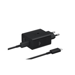 Samsung Dual USB-C 50W Cestovní nabíječka + USB-C Datový Kabel Black
