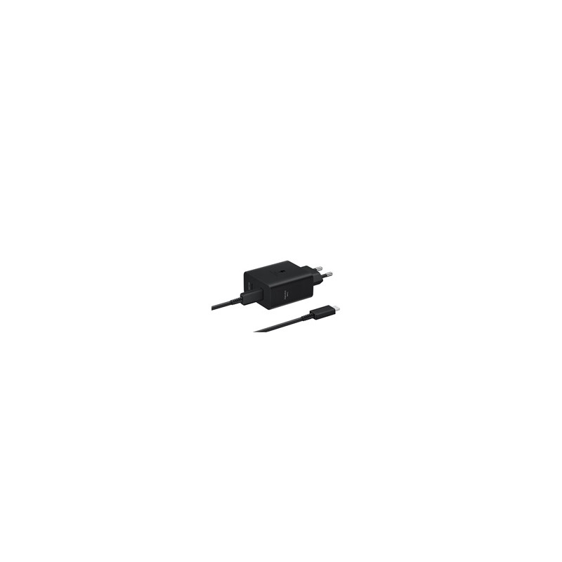Samsung Dual USB-C 50W Cestovní nabíječka + USB-C Datový Kabel Black