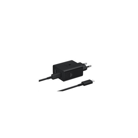 Samsung Dual USB-C 50W Cestovní nabíječka + USB-C Datový Kabel Black