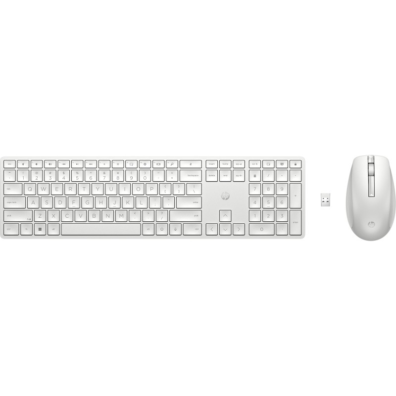 HP 650 Bezdrátová klávesnice a myš - bílá CZ/SK