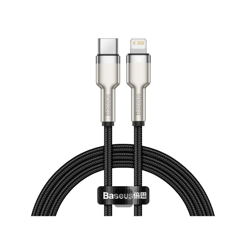 Baseus datový kabel Cafule USB-C/Lightning 1m PD 20W černý