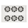 Horní/spodní ventil.jednotka,6x ventilátor,termostat,8U