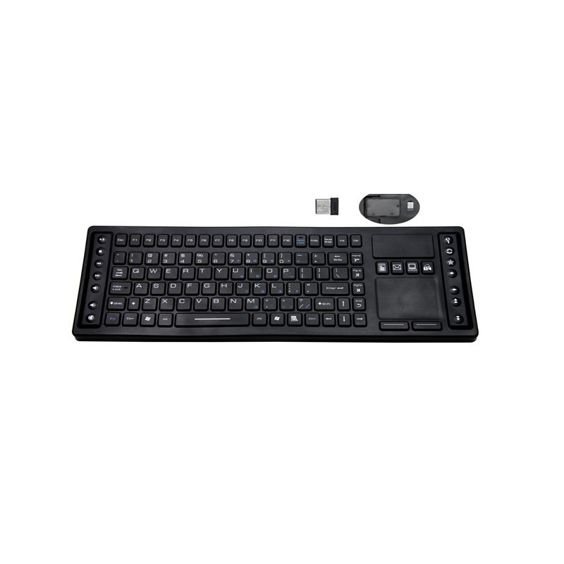 SK310-WL Průmyslová silikonová bezdrátová klávesnice s touchpadem, CZ, USB, IP68