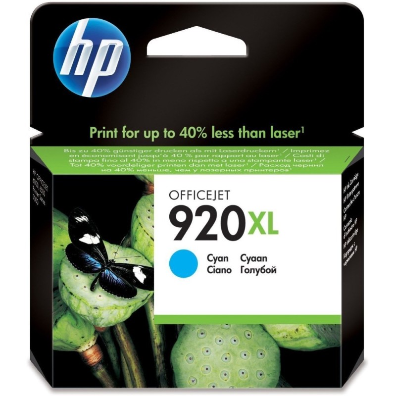 HP 920XL Cyan Ink Cart, 6 ml, CD972AE (700 pages)
