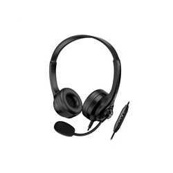 GENIUS sluchátka HS-235U, USB-A, 2.4m, černá