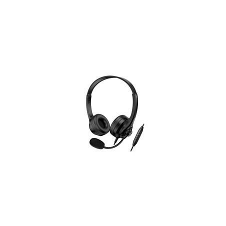 GENIUS sluchátka HS-235U, USB-A, 2.4m, černá