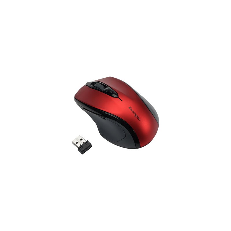 Kensington Pro Fit/Ergonomická/Optická/Pro praváky/1 600 DPI/Bezdrátová USB/Černá-červená