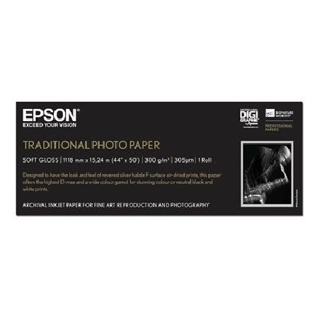 Epson Traditional Photo Paper - Role 111,8 cm x 15 m) - 300 g/m? - fotografický papír - pro Stylus Pro 11880, Pro 98XX
