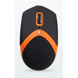 AMEI AM-M101O/Ergonomická/Optická/1 600 DPI/Drátová USB/Černá-oranžová