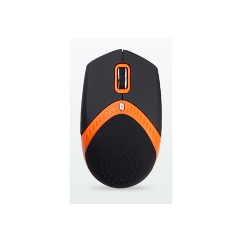 AMEI AM-M101O/Ergonomická/Optická/1 600 DPI/Drátová USB/Černá-oranžová
