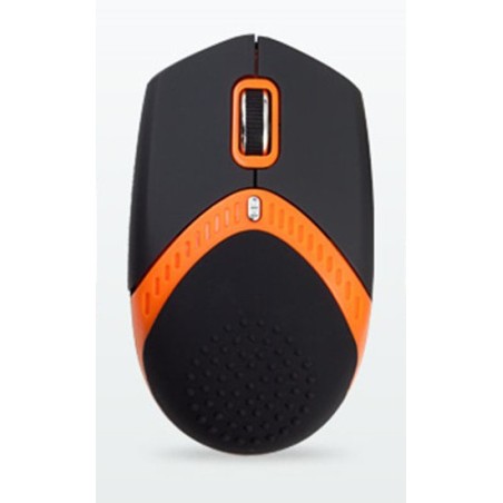 AMEI AM-M101O/Ergonomická/Optická/1 600 DPI/Drátová USB/Černá-oranžová