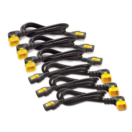 Power Cord Kit (6 ea),Locking,C13toC14 (90Dg),0.6m