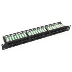 DATACOM Patch panel 48p. Cat5e 1U BK 8x6p. Modul, UTP, 19"