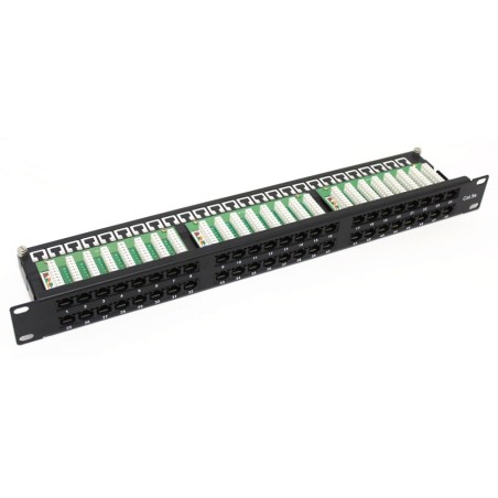 DATACOM Patch panel 48p. Cat5e 1U BK 8x6p. Modul, UTP, 19"