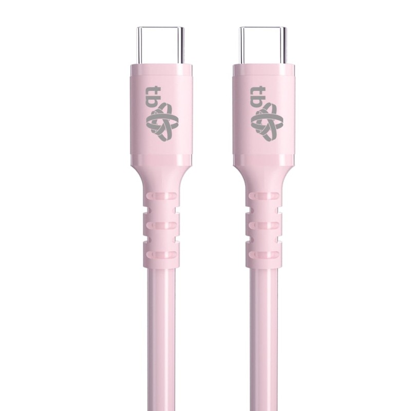 TB USB C - USB C 60W Jelly kabel 1m růžový