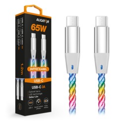 ALIGATOR Datový kabel LIGHT 3A, 65W USB-C/USB-C 1,2m
