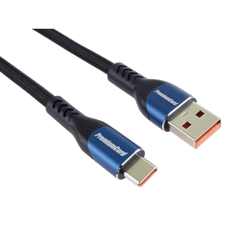 PREMIUMCORD Kabel USB-C na USB 2.0, Nabíjecí, 5A, 1m