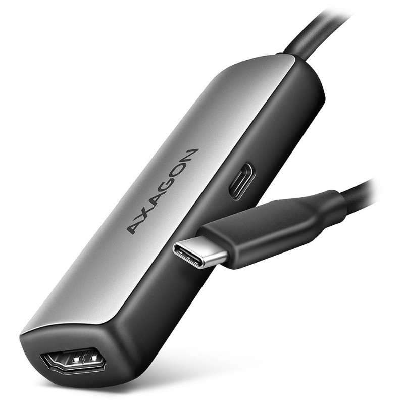 AXAGON RVC-HI8KPD, USB-C - HDMI 2.1 redukce / adaptér, 8K/60Hz, 4K/144Hz, HDR10+, PD100W