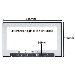 LCD PANEL 14,0" FHD 1920x1080 30PIN MATNÝ IPS / BEZ ÚCHYTŮ 77042909