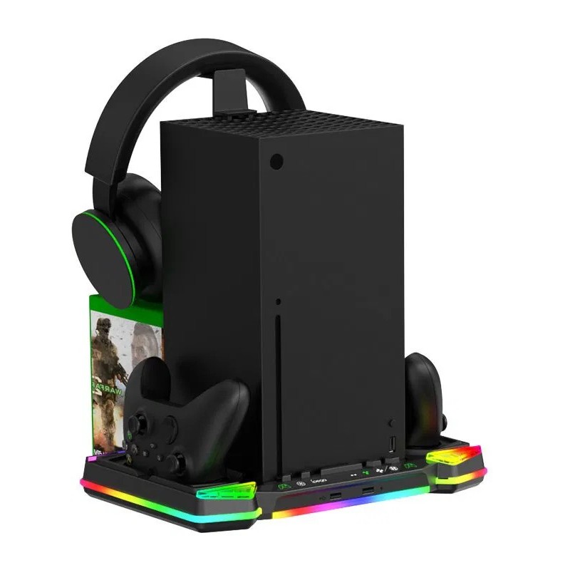 iPega XBX025S Multifunkční Nabíjecí RGB Stojan s Chlazením pro Xbox