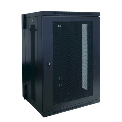 Skříň SmartRack 18U, Š 600mm, Hl 550mm, hloubka pro přepínače, montáž na stěnu