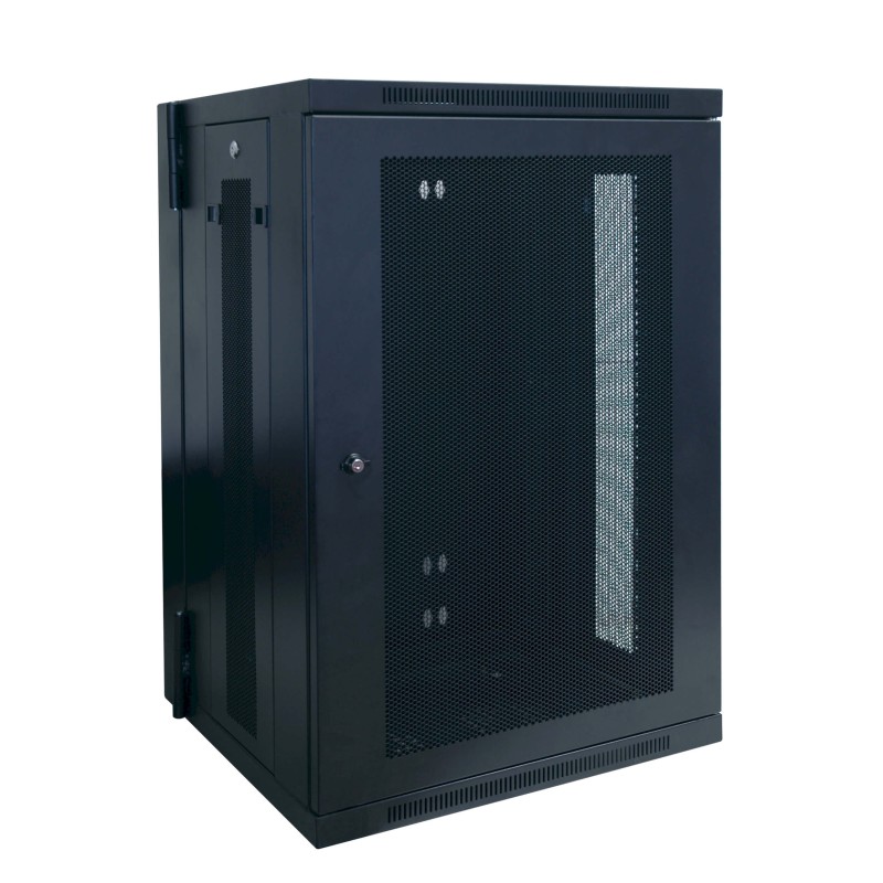 Skříň SmartRack 18U, Š 600mm, Hl 550mm, hloubka pro přepínače, montáž na stěnu