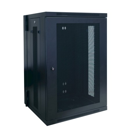 Skříň SmartRack 18U, Š 600mm, Hl 550mm, hloubka pro přepínače, montáž na stěnu