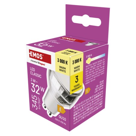 LED CLS MR16 3W(32W) 345lm GU10 WW 1525730232